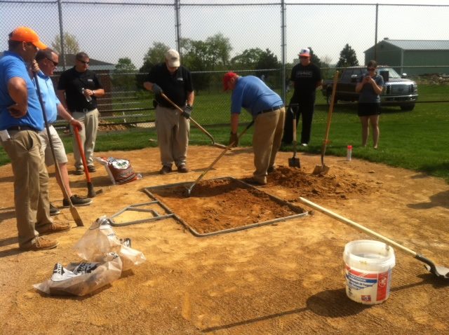 sports field baseball homeplate construction
